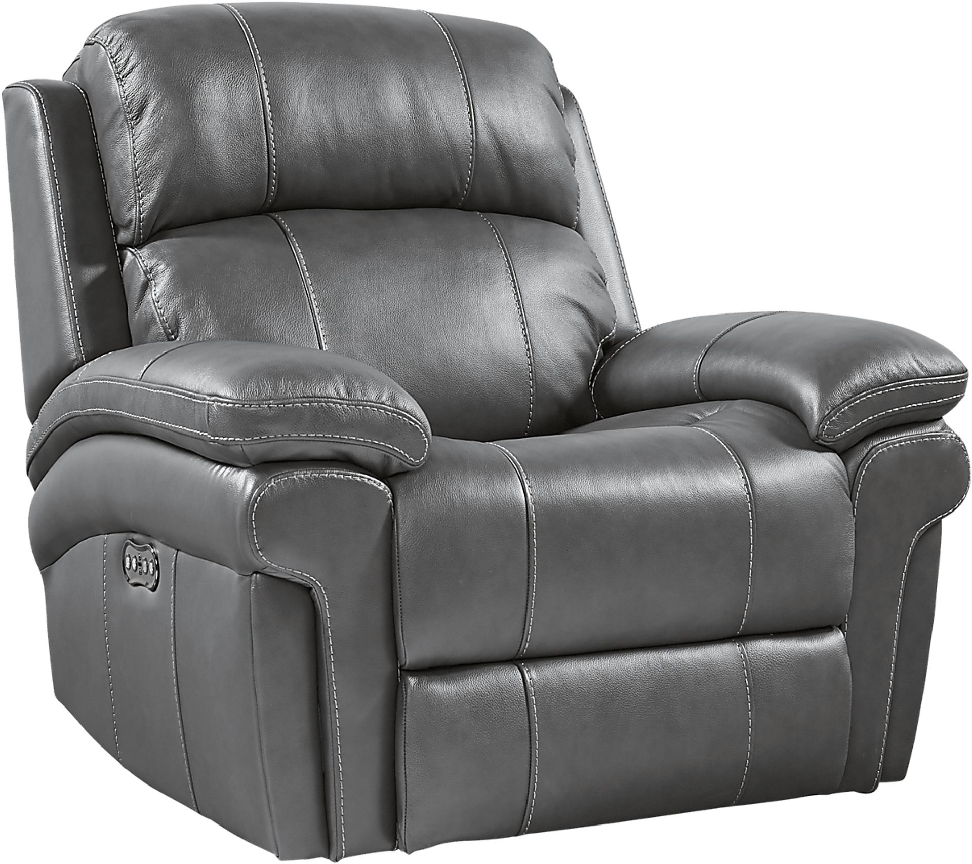 Trevino Place Smoke Leather 8 Pc Living Room with Reclining Sofa - Image 6