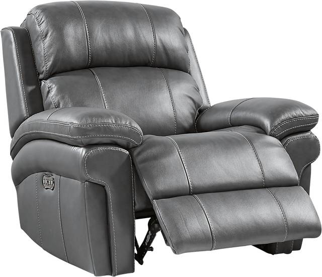 Trevino Place Smoke Leather 8 Pc Living Room with Reclining Sofa - Thumbnail - Image 6