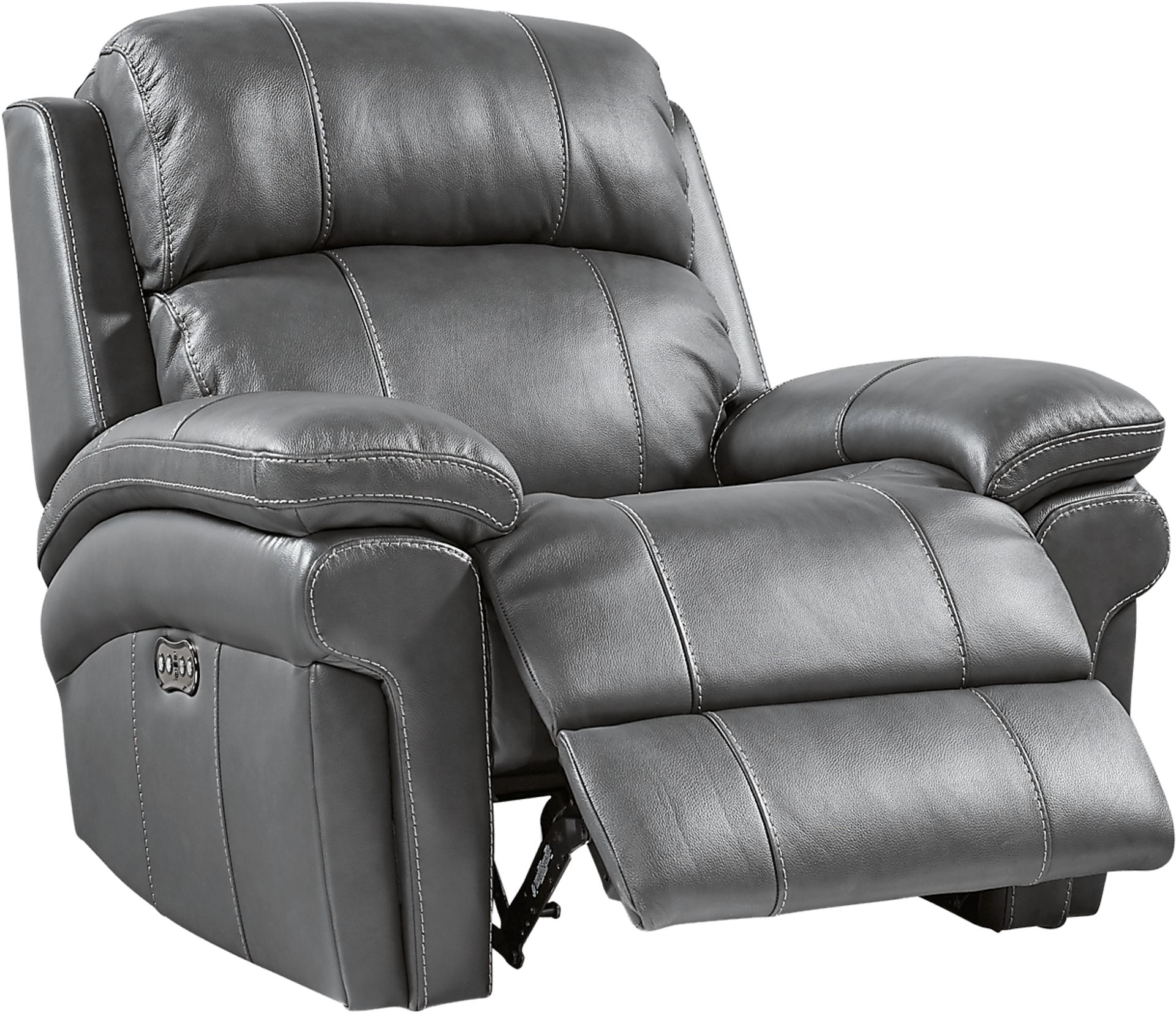 Trevino Place Smoke Leather 8 Pc Living Room with Reclining Sofa - Image 6