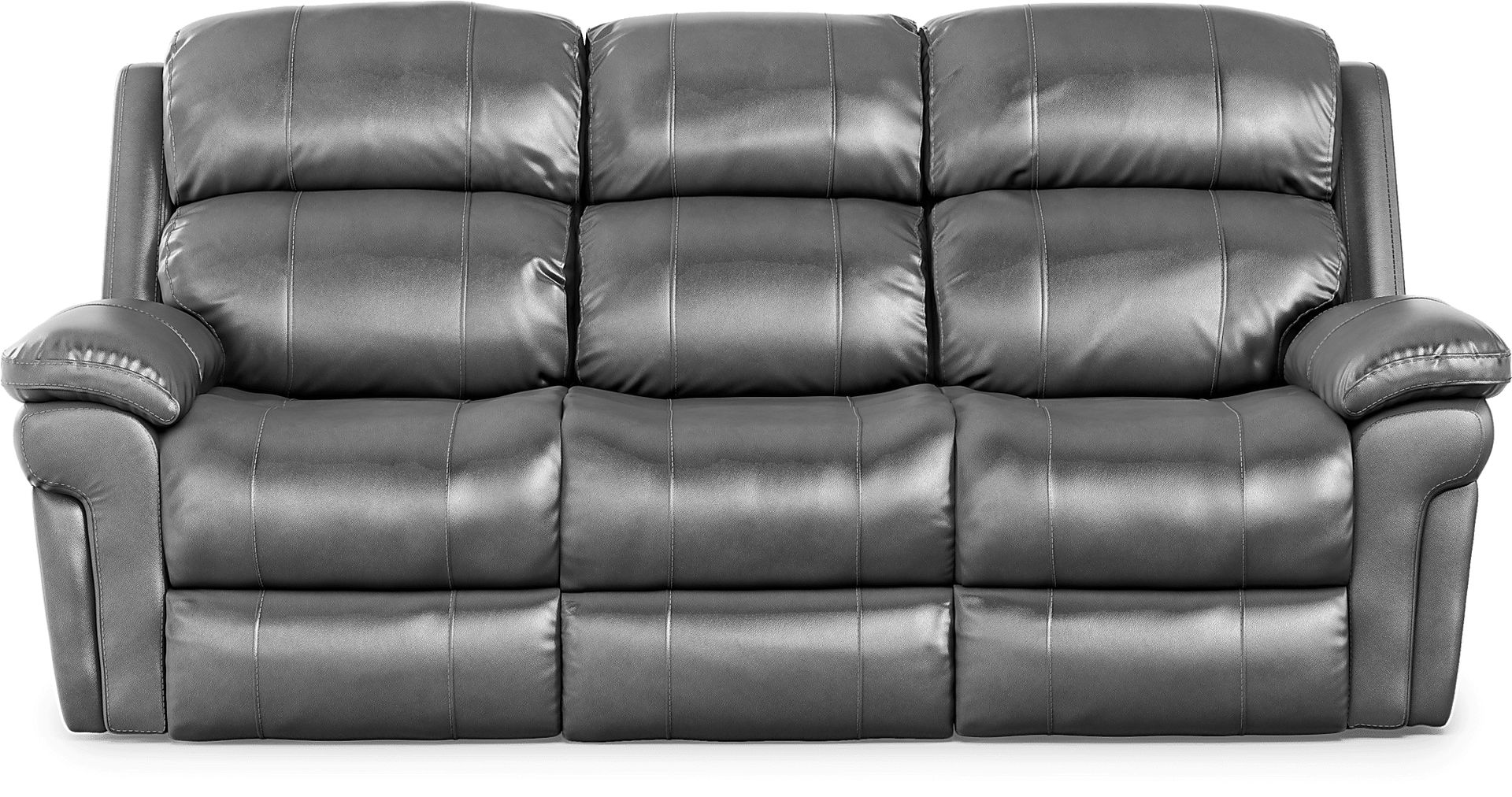 Trevino Place Smoke Leather 8 Pc Living Room with Reclining Sofa - Image 2