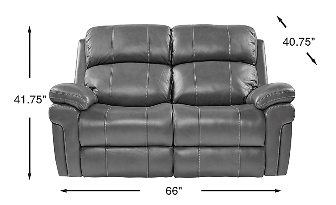Trevino Smoke Leather Loveseat