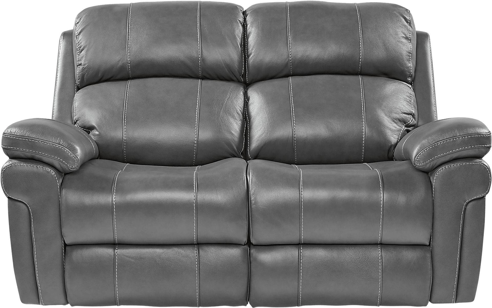 Trevino Smoke Leather Loveseat - Image 1