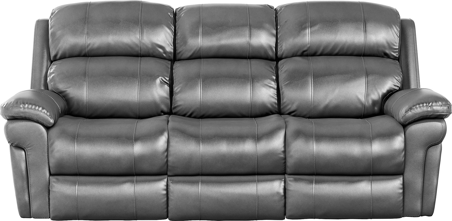 Trevino Smoke Leather Reclining Sofa - Image 1