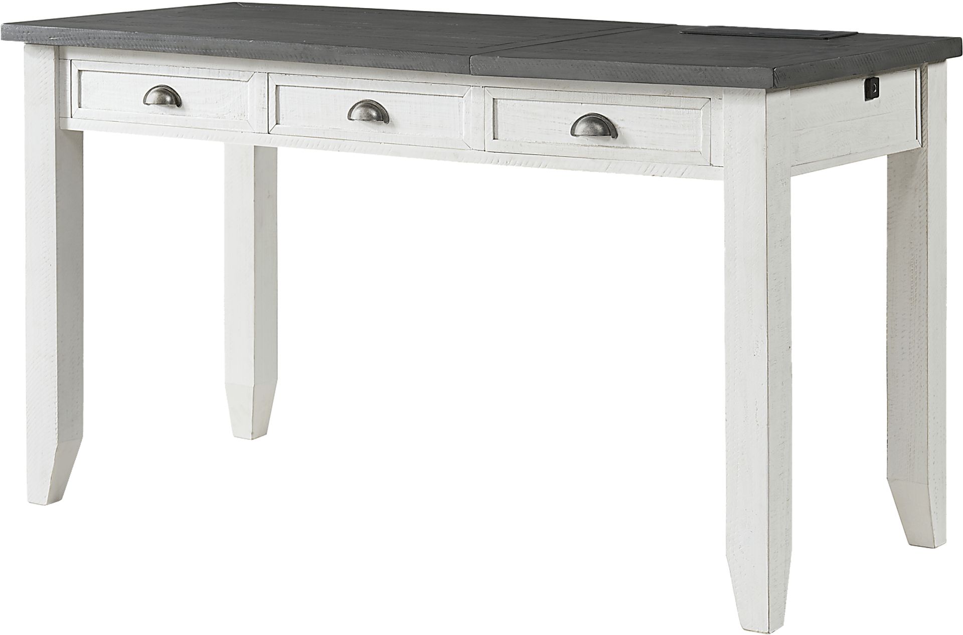 Trevose White Desk with Lift Top and Fingerprint Lock - Image 1