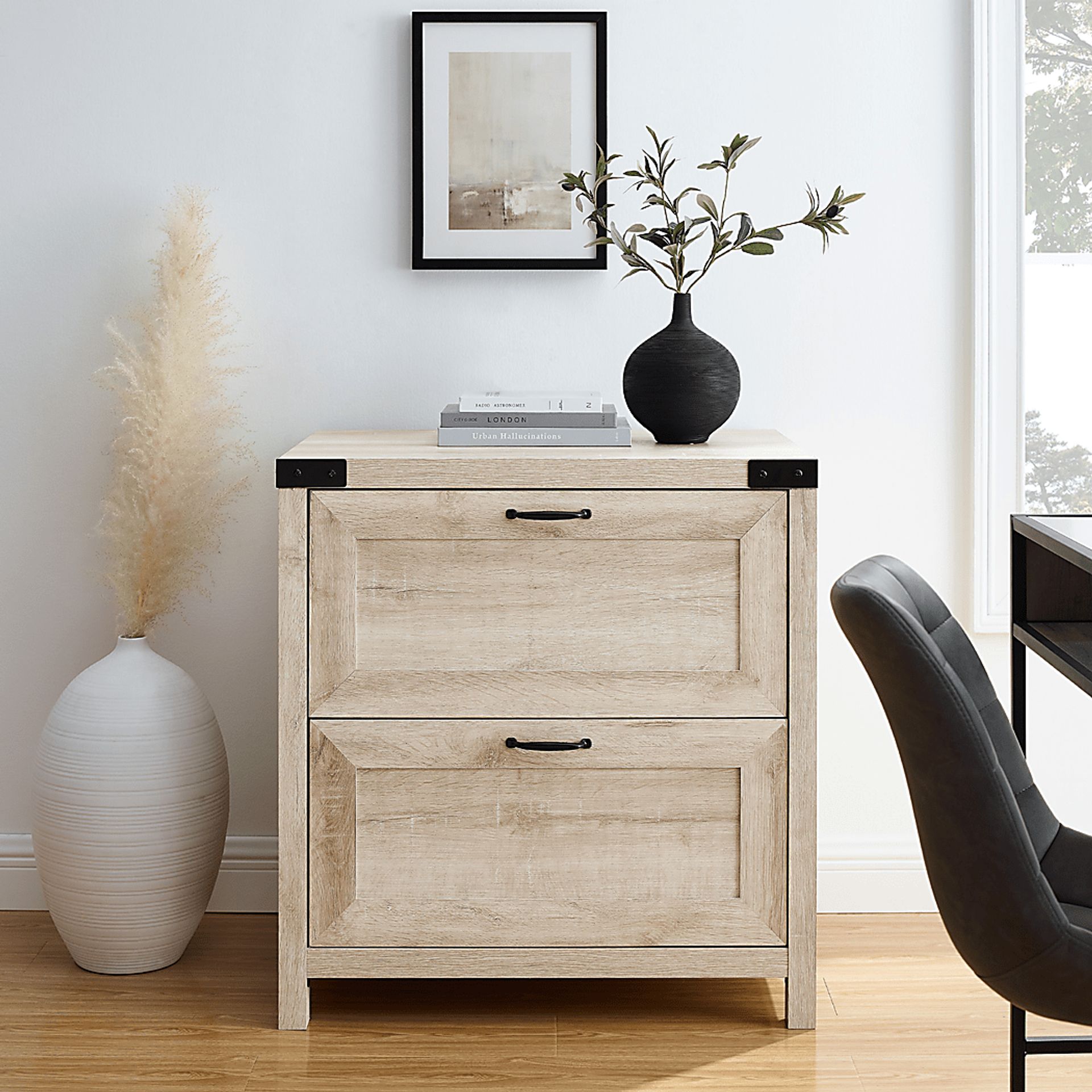 Treymour White Oak Filing Cabinet - Image 3