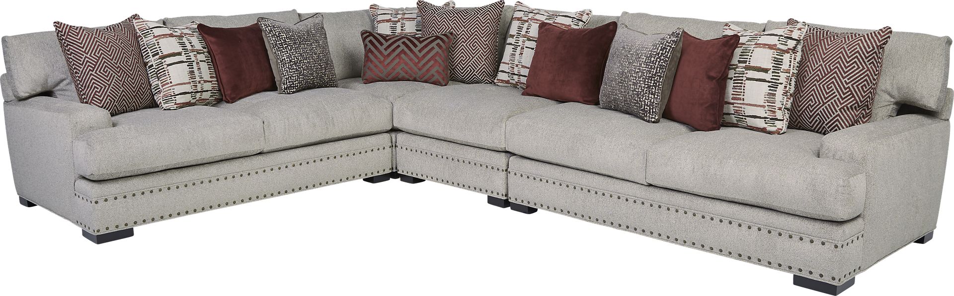 Cindy Crawford Home Tribeca Loft Beige 5 Pc Sectional Living Room - Image 2