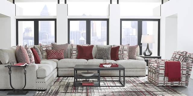 Tribeca Loft Beige 4 Pc Sectional - Thumbnail - Image 2
