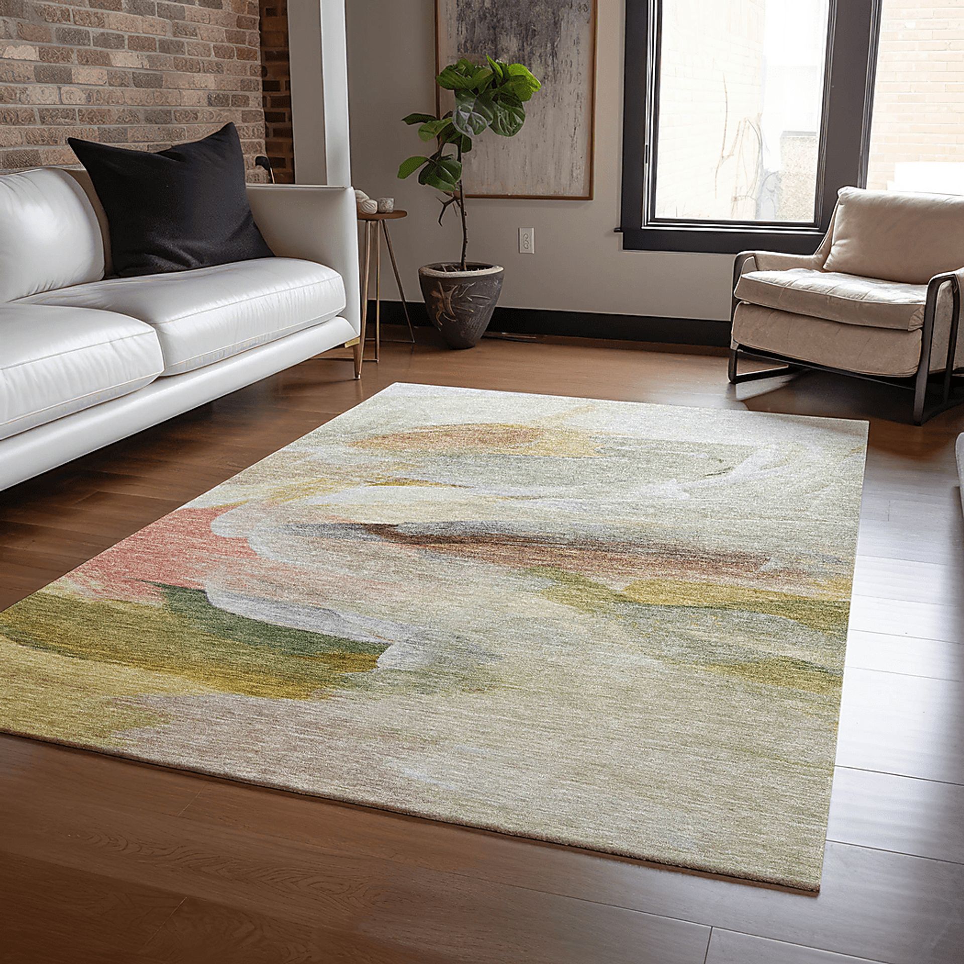 Tridi Multi 5' x 8' Machine Washable Rug - Image 2