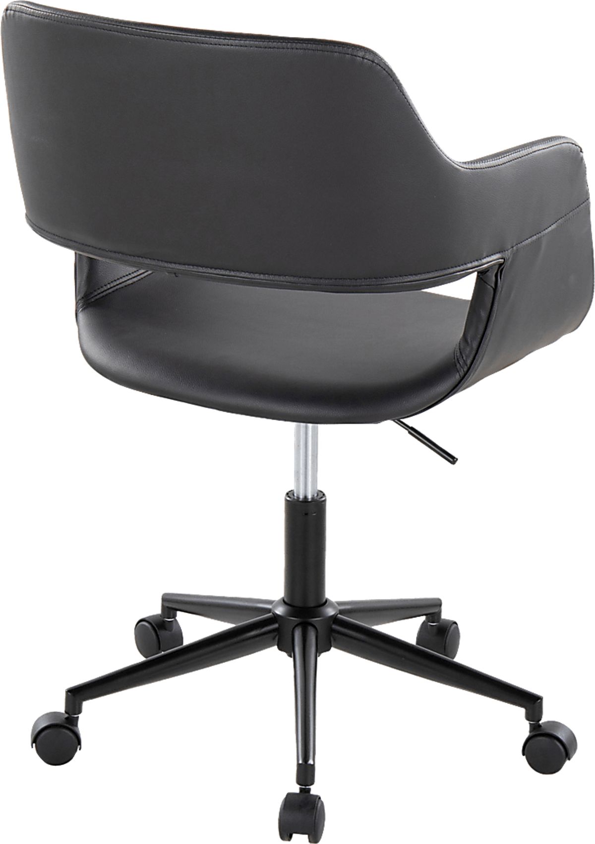 Triece Stainless Steel Black Polyester Fabric Desk Chair | Rooms to Go