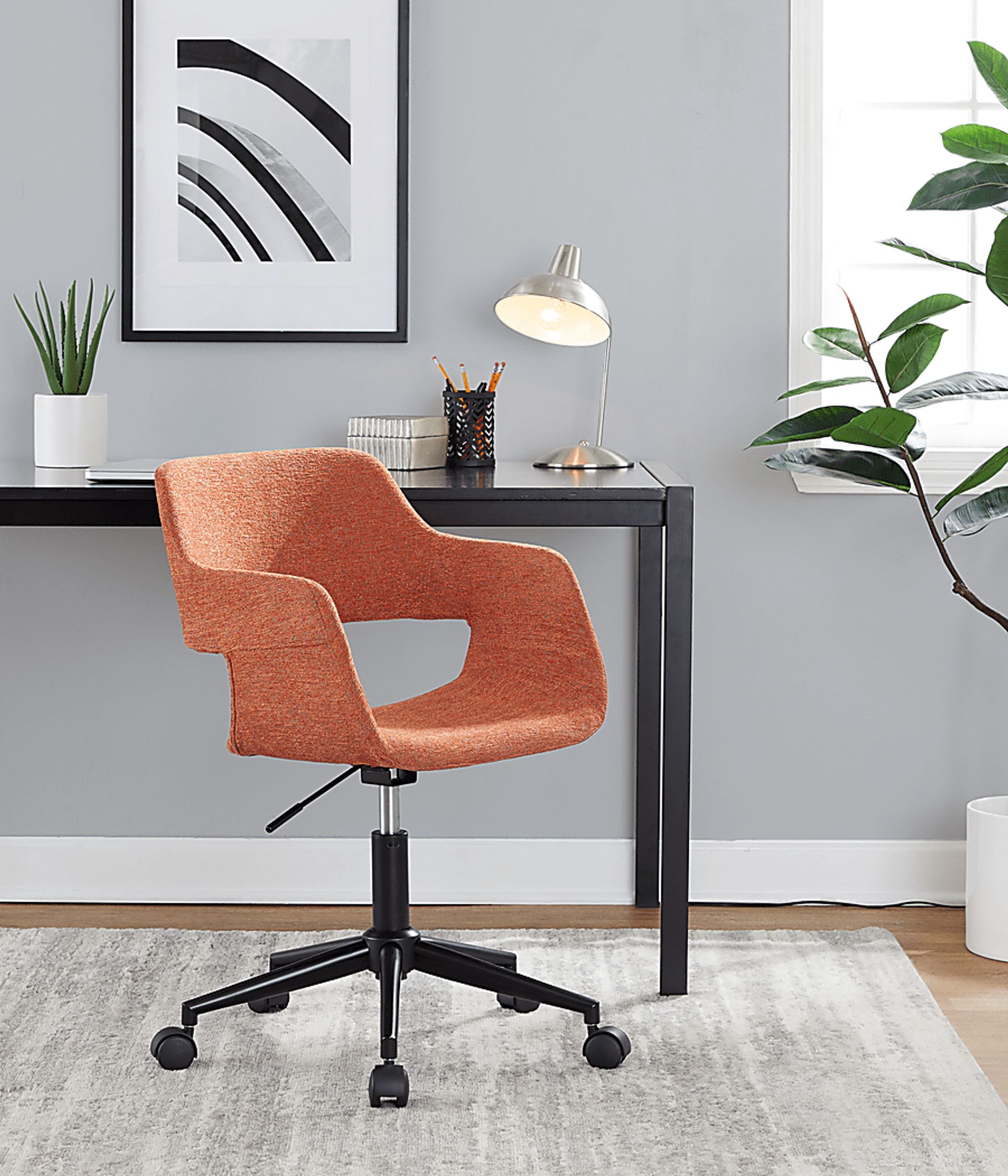 Triece Orange Desk Chair - Image 2