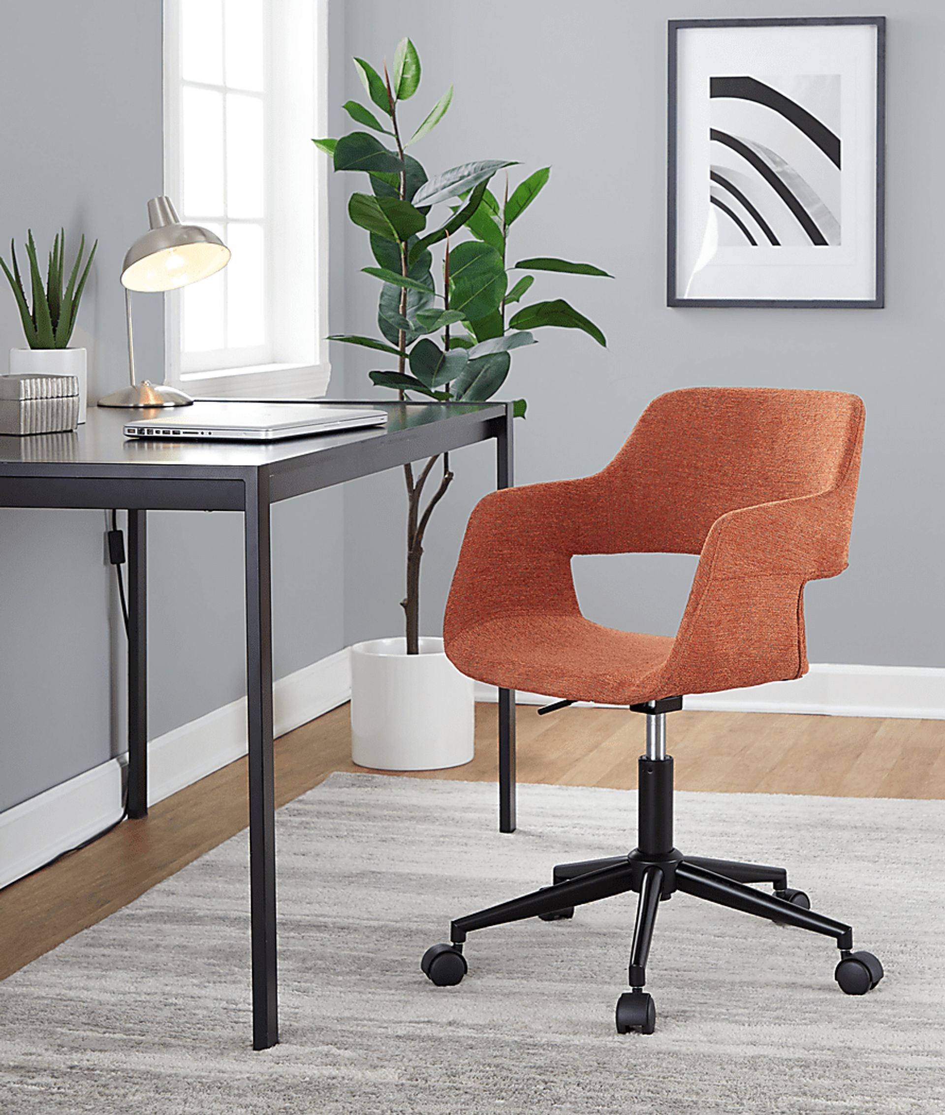 Triece Orange Desk Chair - Image 3