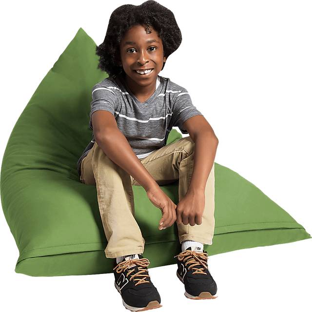 Kids Triform Green Small Bean Bag Chair - Thumbnail - Image 1