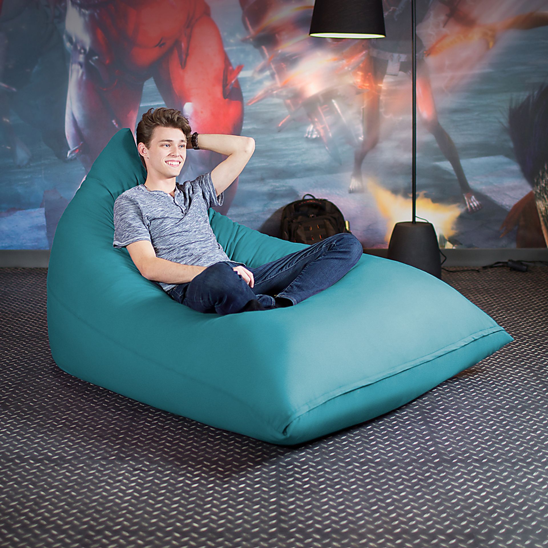 Kids Triform Ocean Large Bean Bag Chair - Image 3