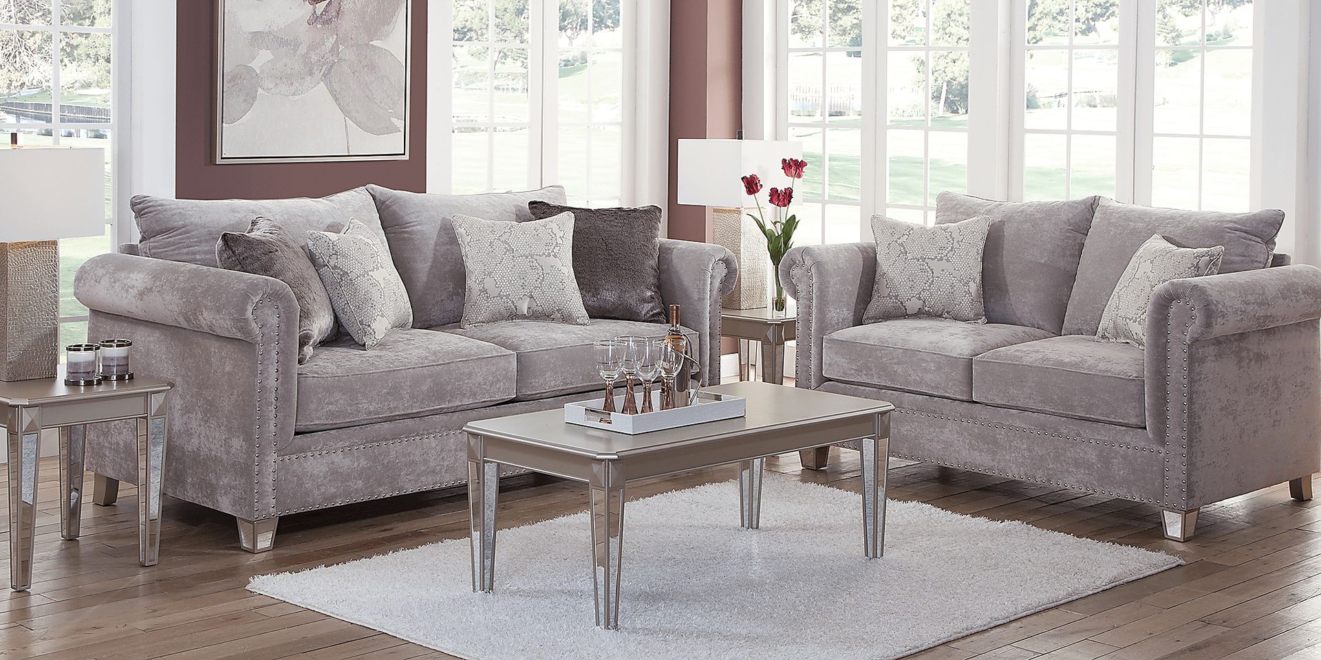 Trina Town Gray 2 Pc Living Room - Image 1