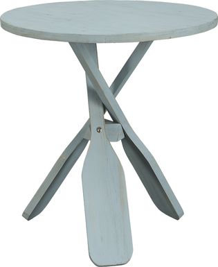 Triple Paddle Blue Accent Table