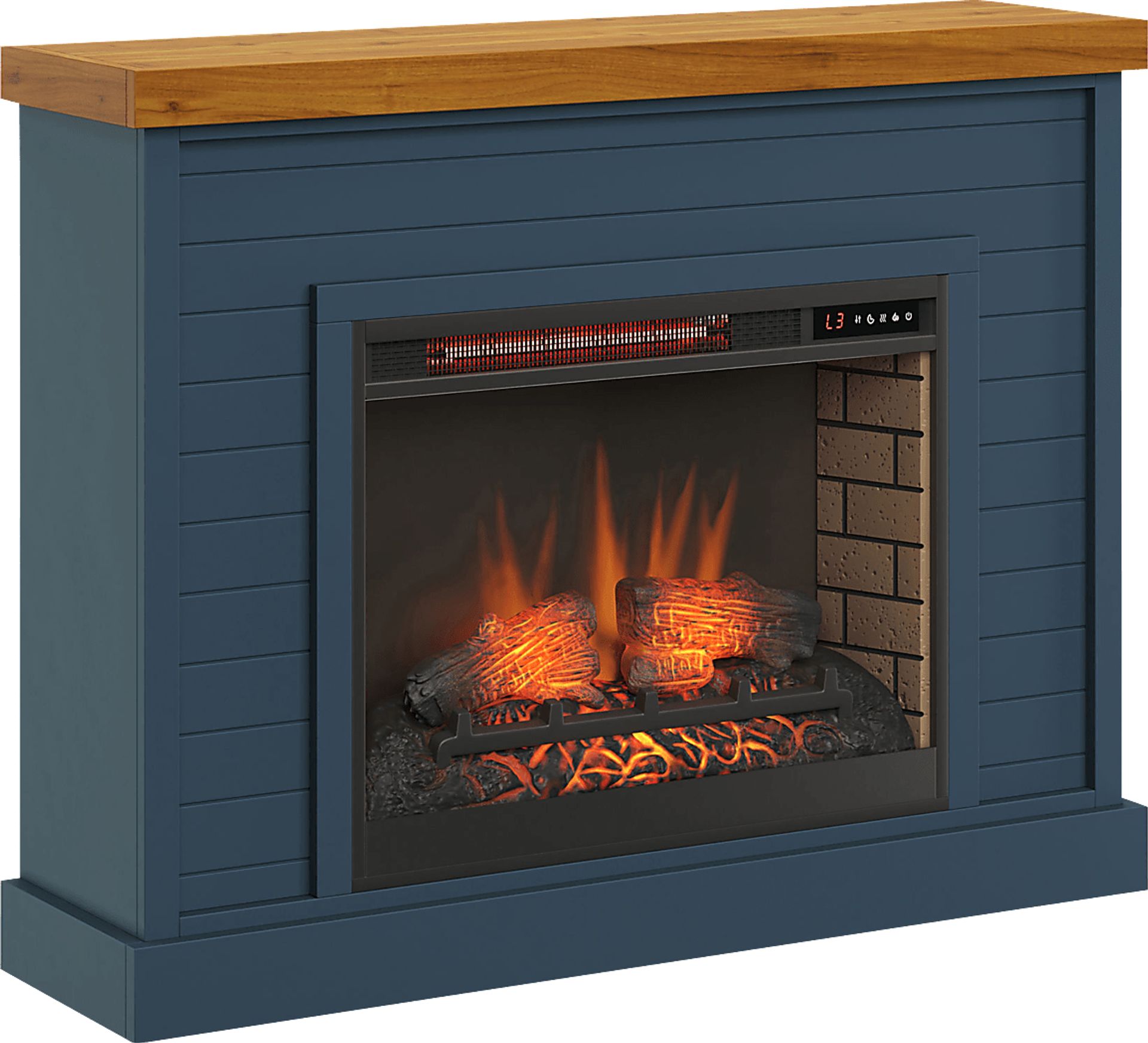 Trisano Blue 48in. Console with Electric Fireplace - Image 1