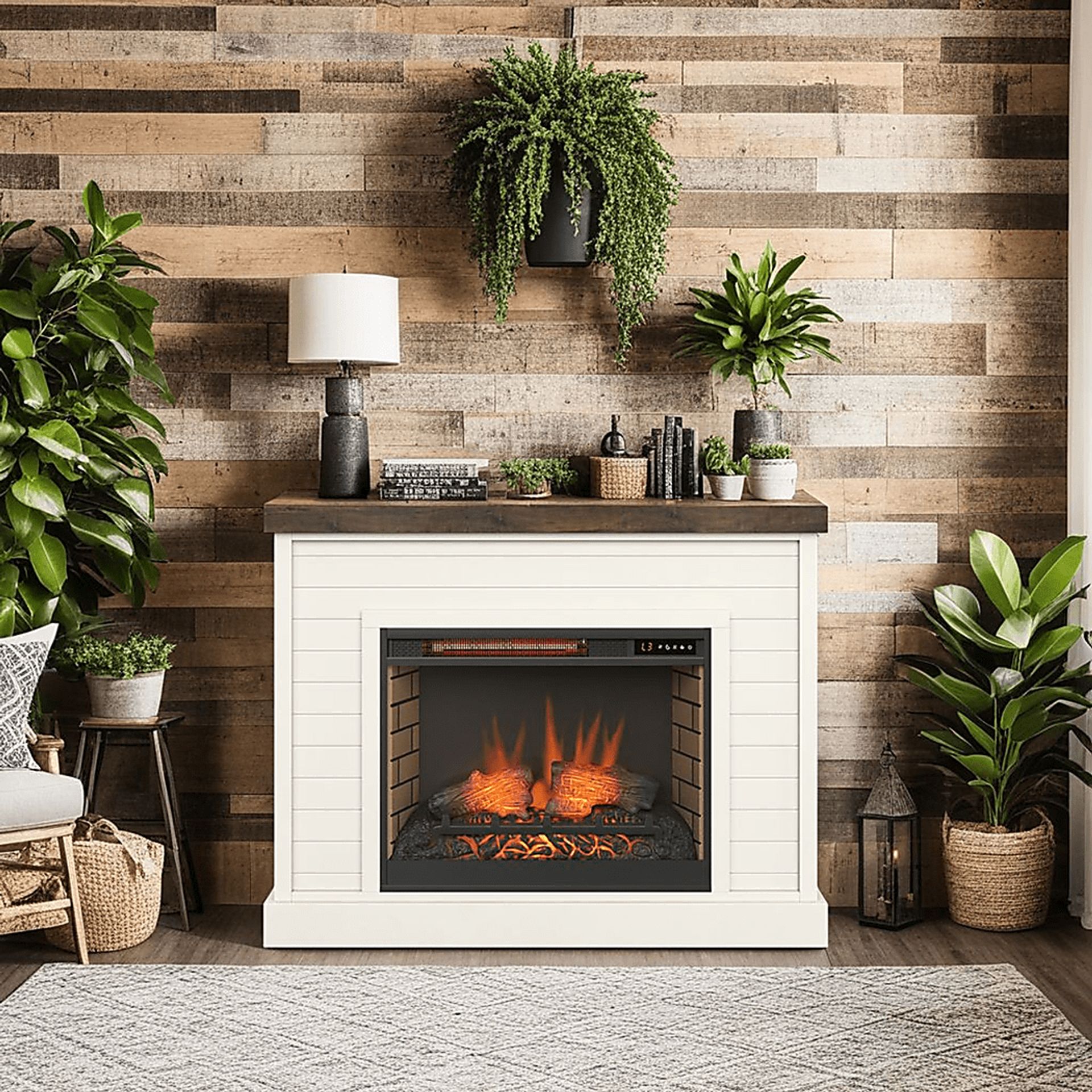 Trisano White 48in. Console with Electric Fireplace - Image 9