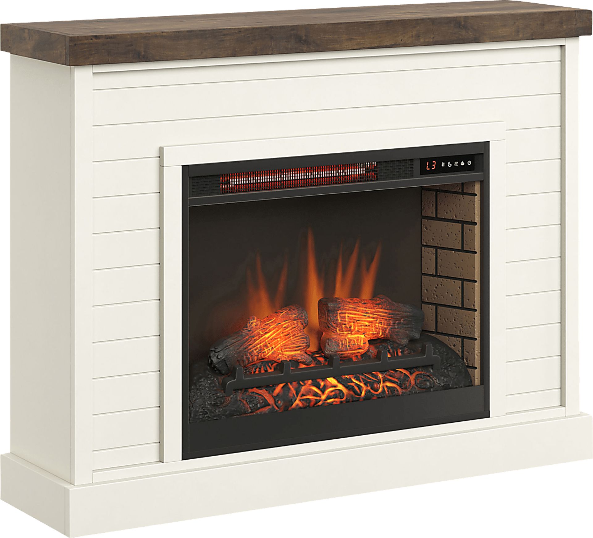 Trisano White 48in. Console with Electric Fireplace - Image 1