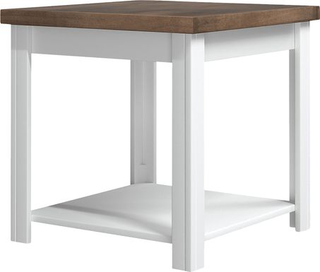 Trisano White End Table