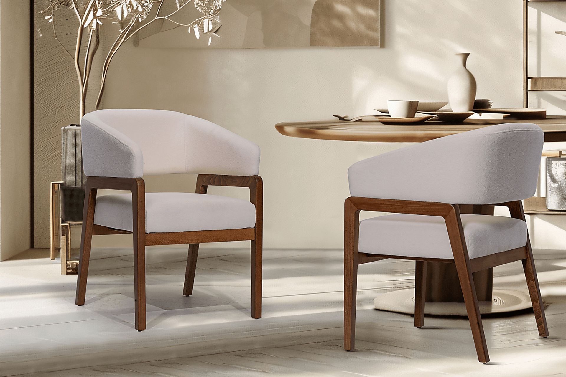 Trisha White Arm Chair - Image 2