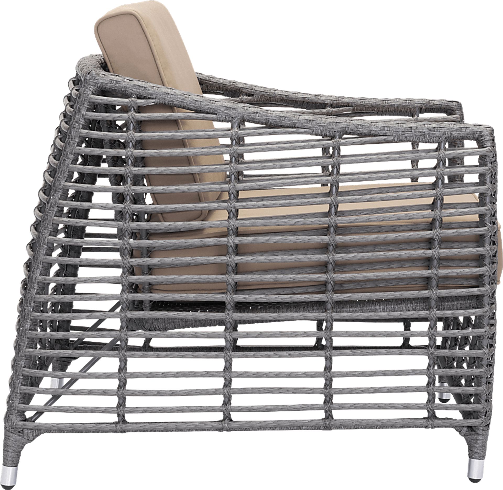 Trisik Beach Gray and Beige Outdoor Chair - Image 2