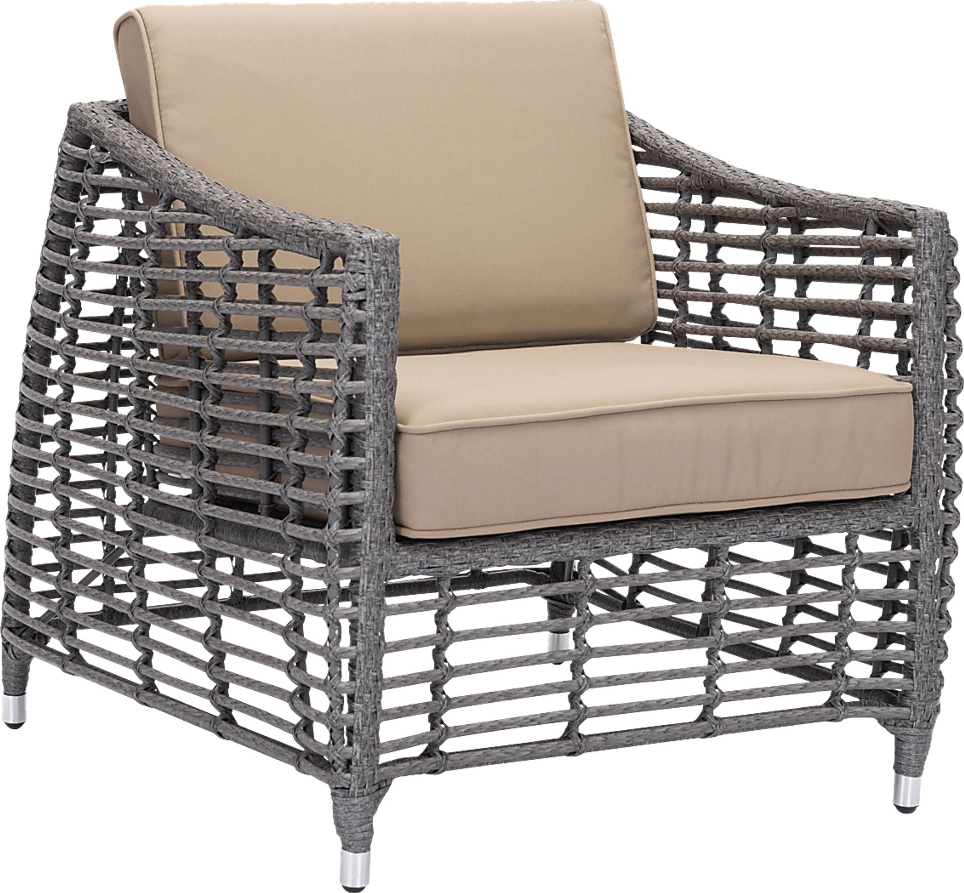 Trisik Beach Gray and Beige Outdoor Chair - Image 1