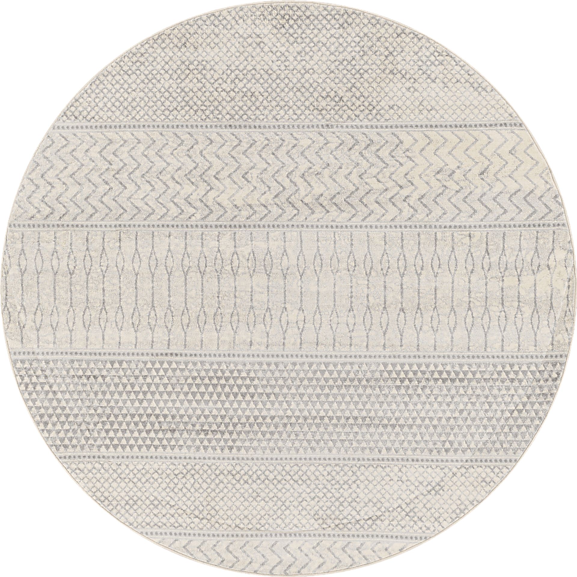 Tristram II Silver 6'7 Round Rug - Image 1