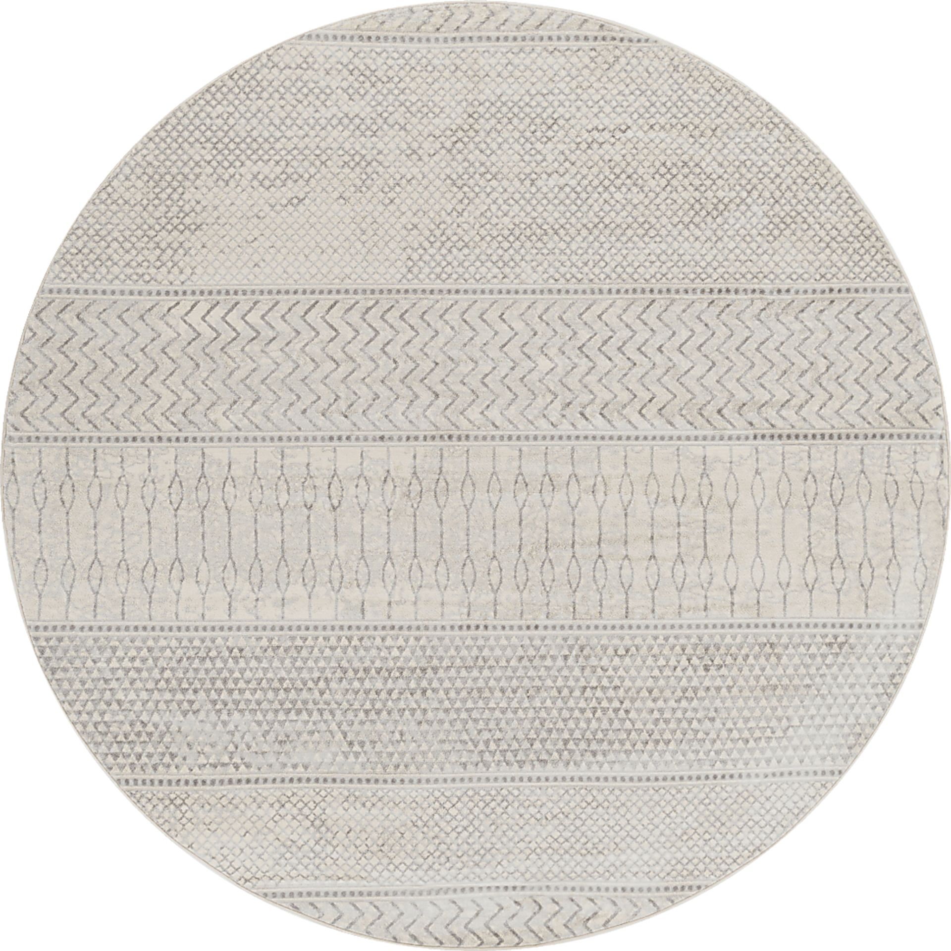 Tristram II Silver 7'10 Round Rug - Image 1