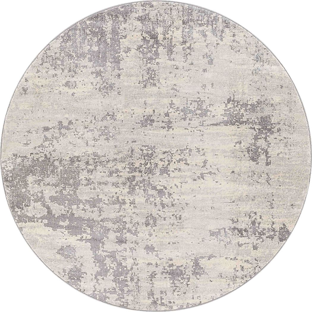 Tristram III Silver 6'7 Round Rug