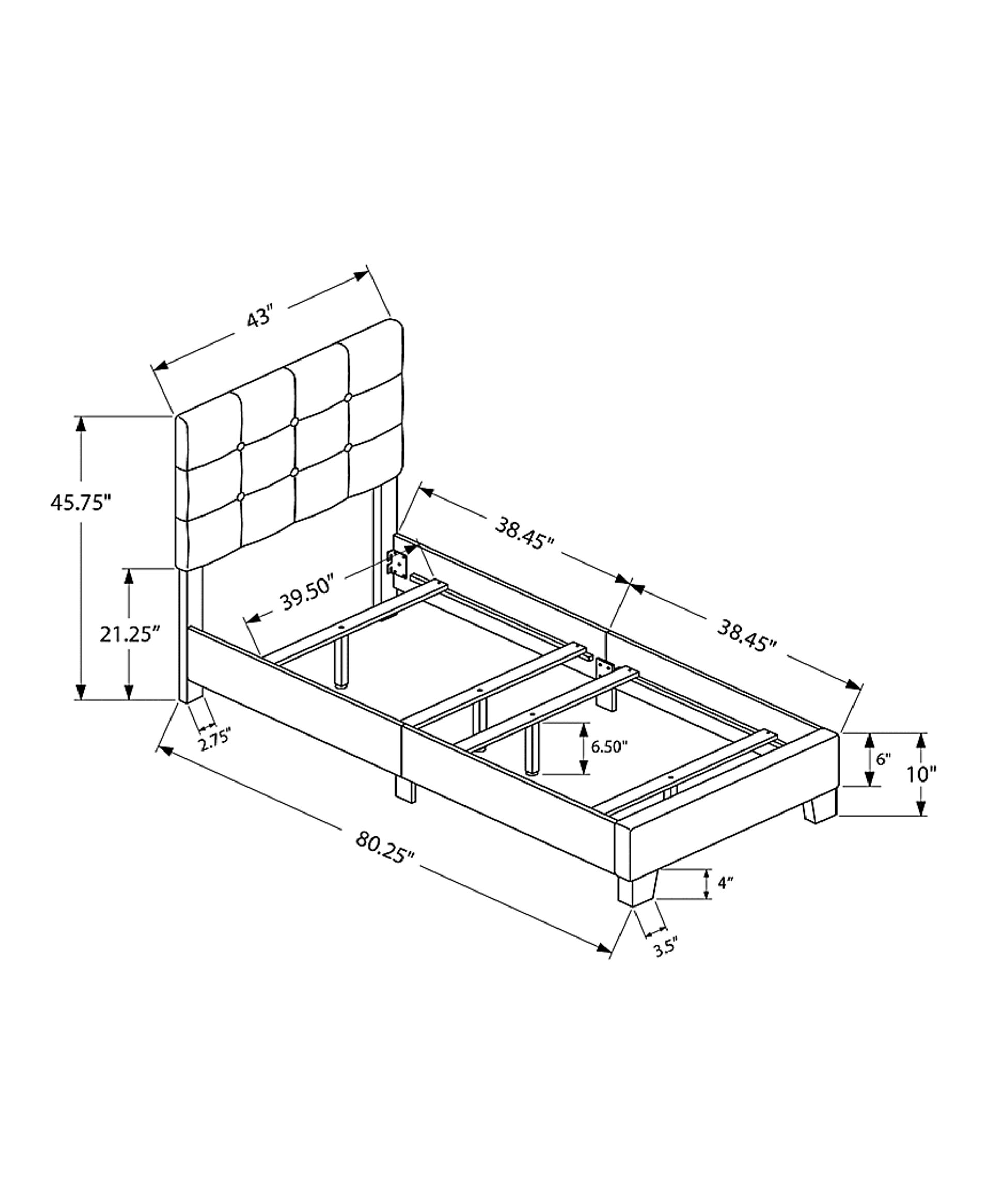 Troland Black Twin Bed - Image 4