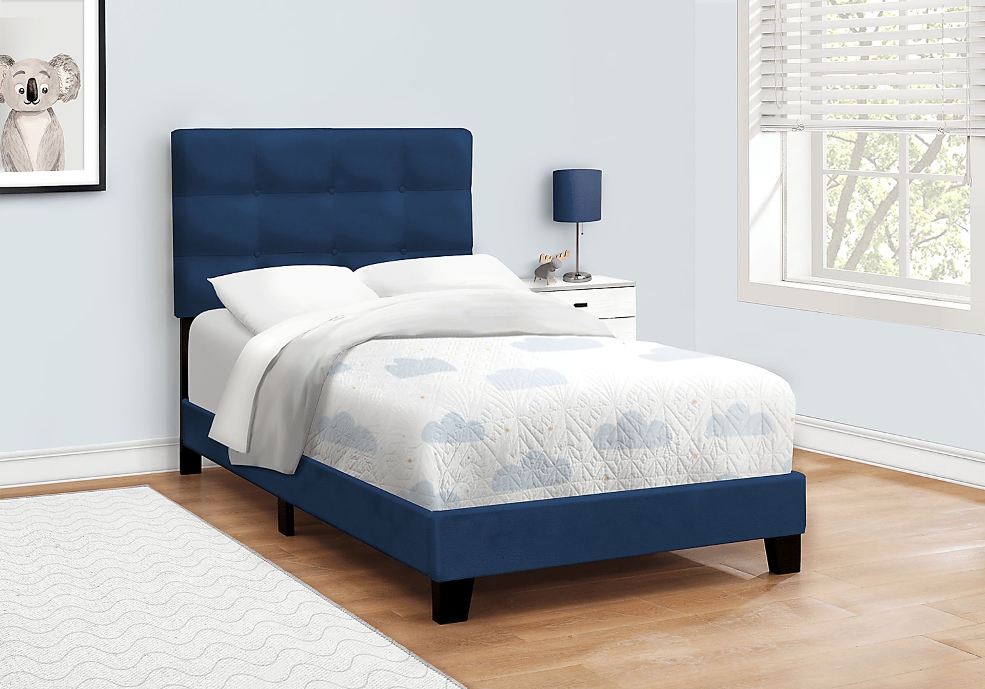 Troland Navy Twin Bed - Image 2