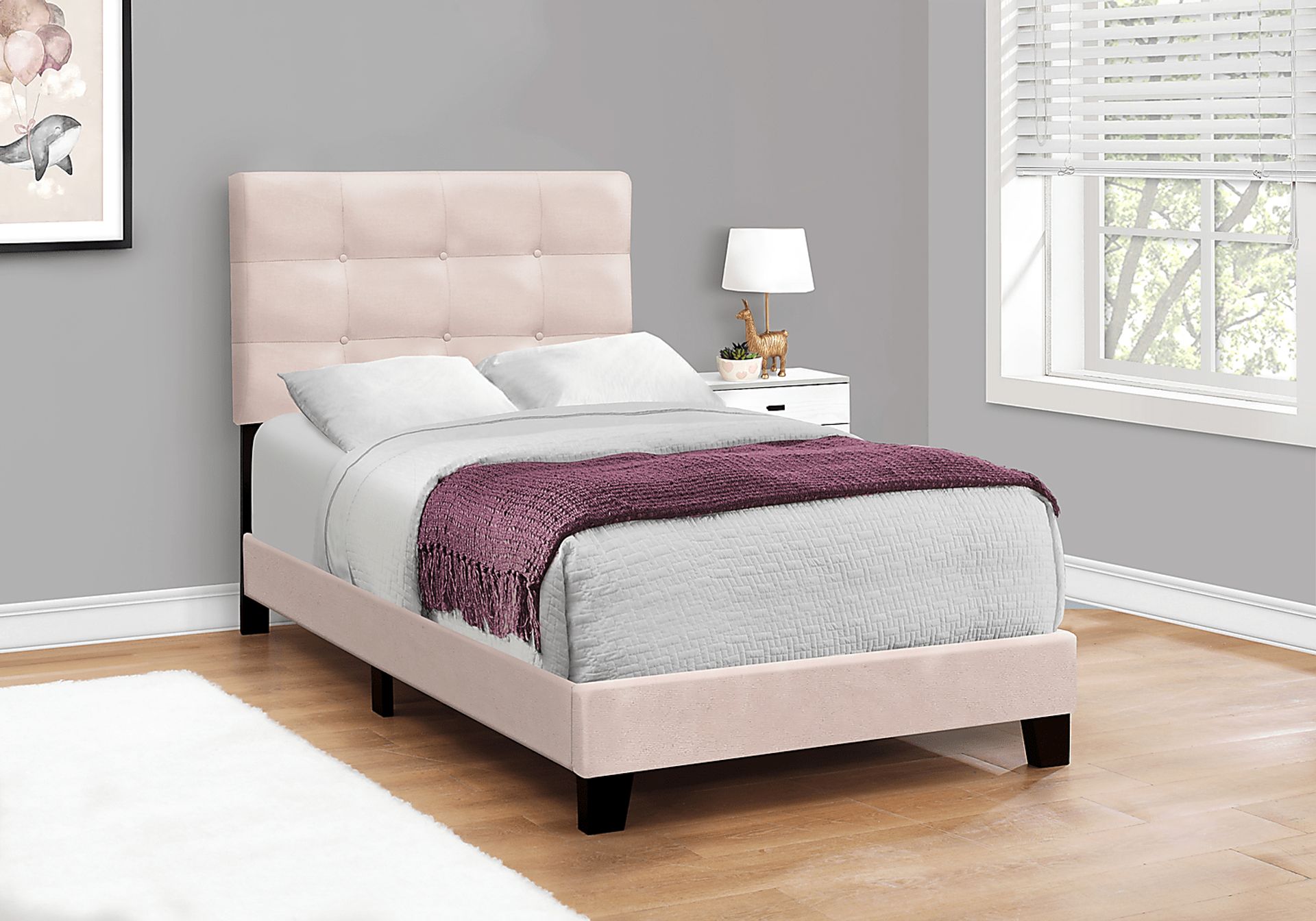 Troland Pink Twin Bed - Image 2