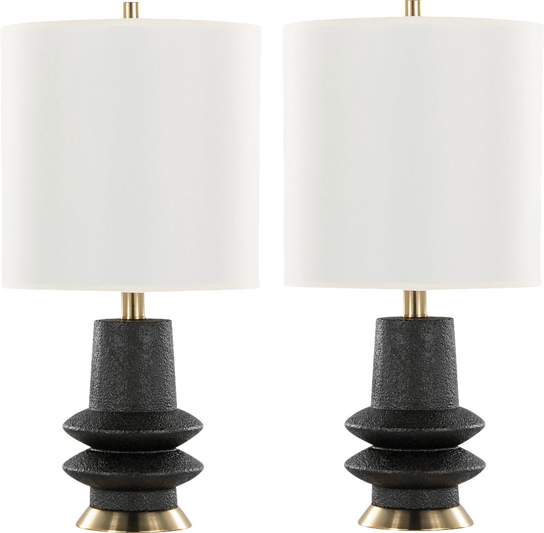 Trombly Lane Black Lamp, Set of 2