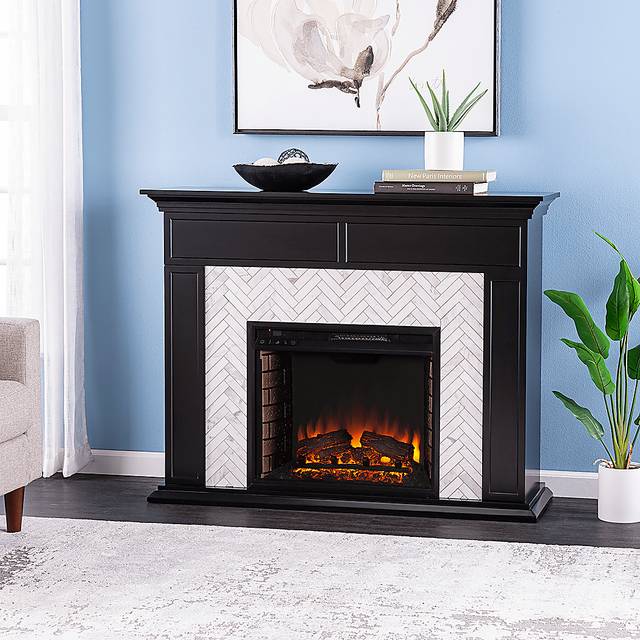 Tronewood II Black 50 in. Console, With Electric Fireplace - Thumbnail - Image 2