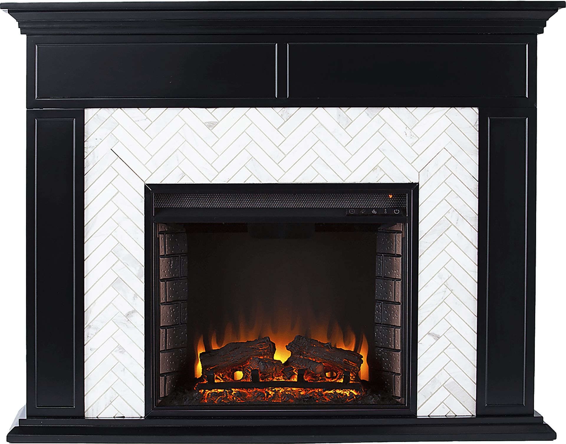Tronewood II Black 50 in. Console, With Electric Fireplace - Image 7