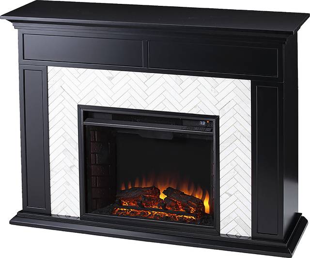Tronewood II Black 50 in. Console, With Electric Fireplace - Thumbnail - Image 1