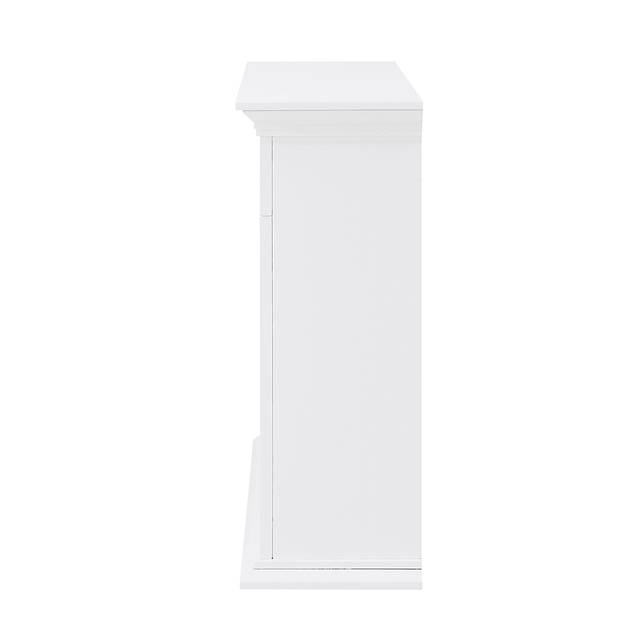 Tronewood II White 50 in. Console With Electric Log Fireplace - Thumbnail - Image 2