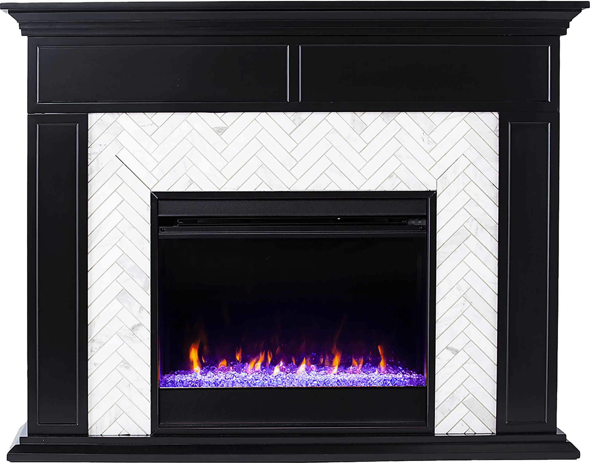 Tronewood I Black 50 in. Console, With Color Changing Electric Fireplace - Image 7