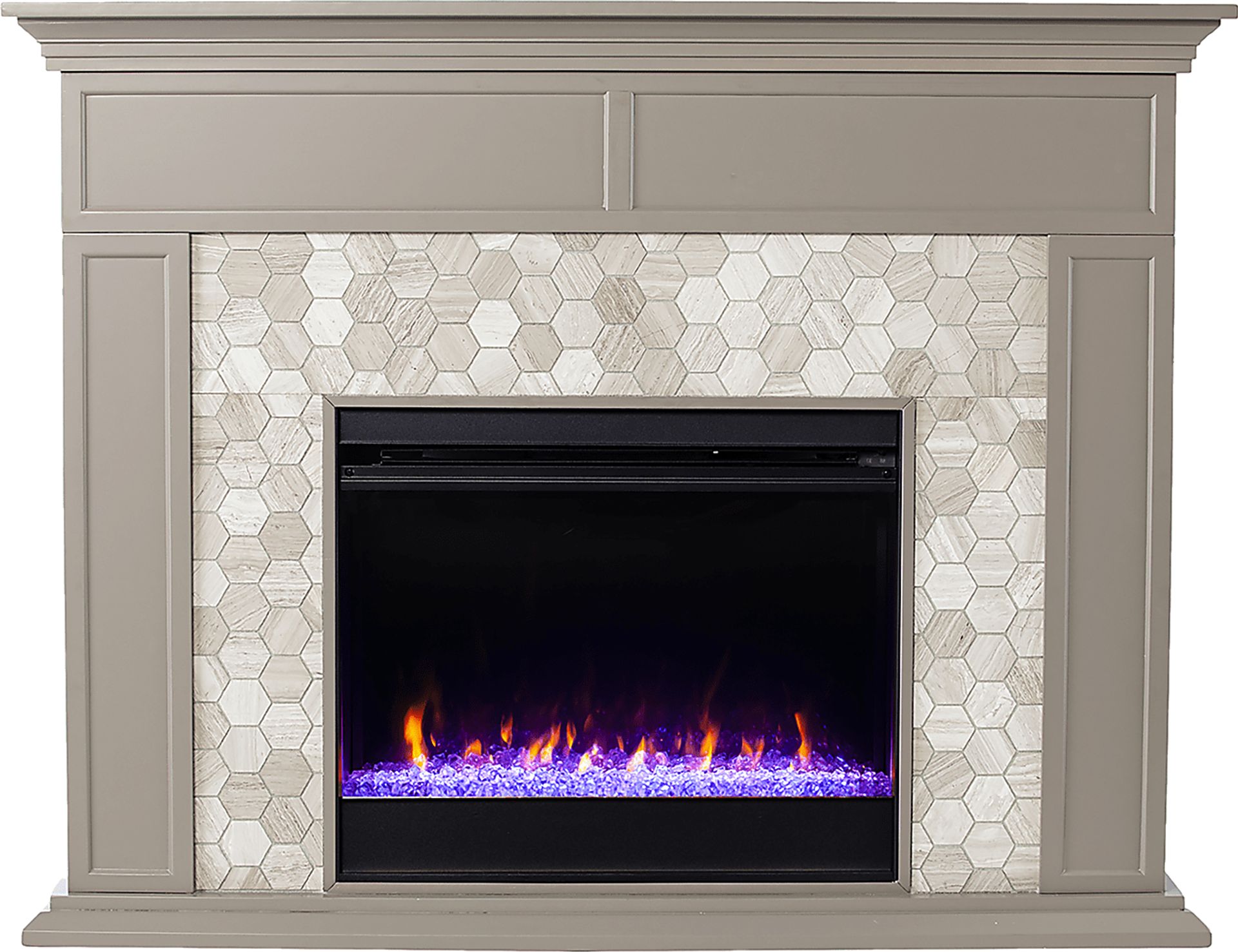 Tronewood I Gray 50 in. Console, With Color Changing Electric Fireplace - Image 6