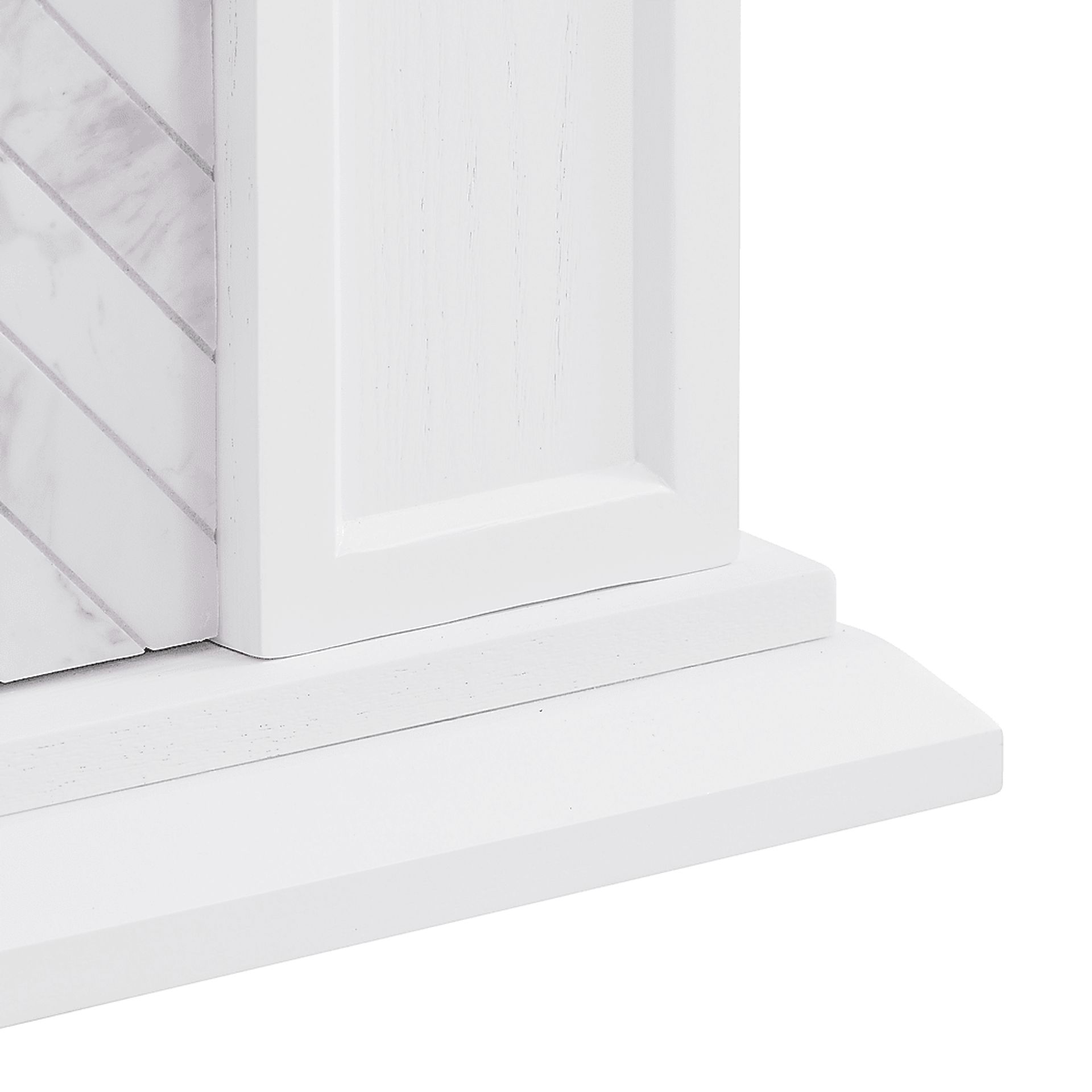 Tronewood I White 50 in. Console, With Color Changing Electric Fireplace - Image 6