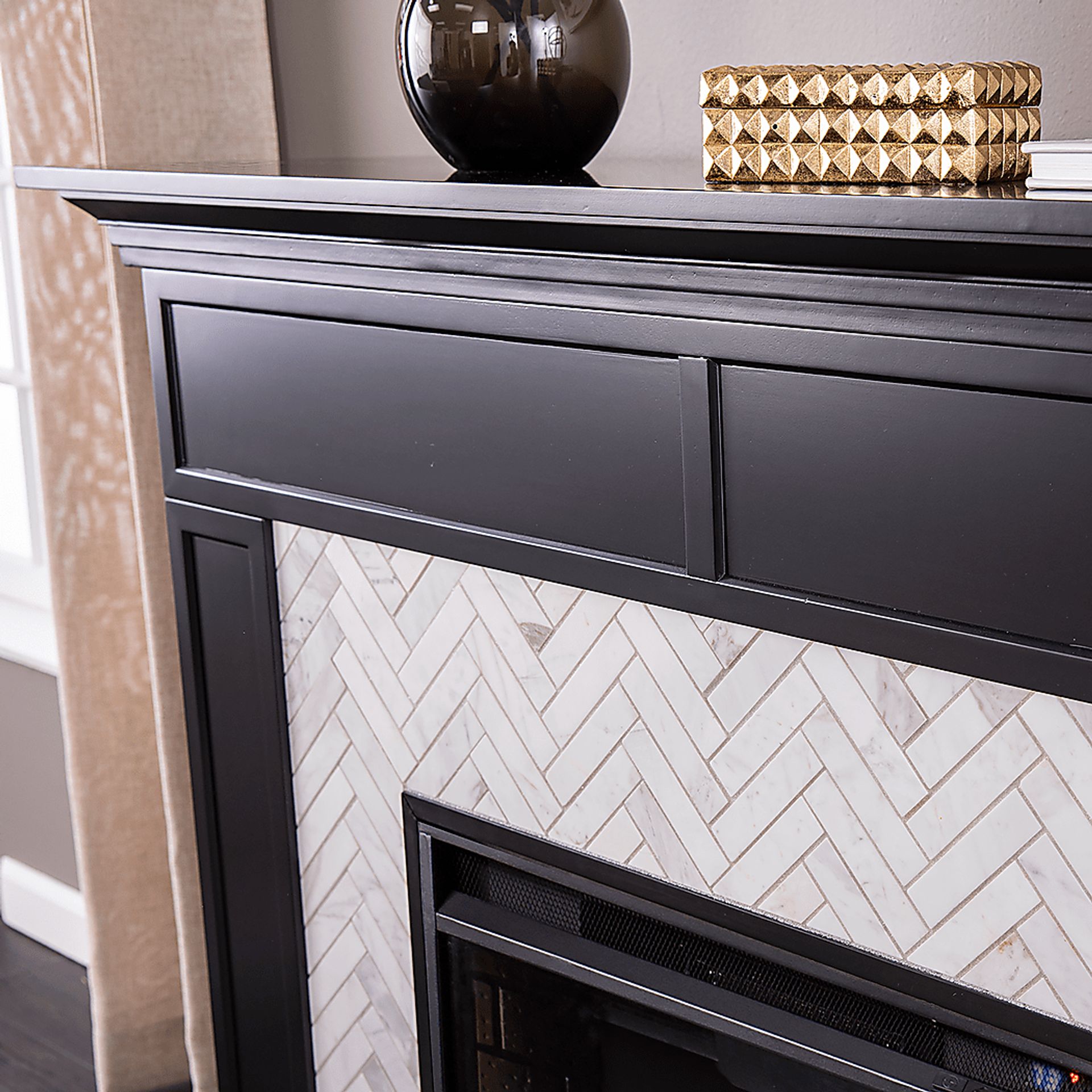 Tronewood III Black 50 in. Console, With Smart Electric Fireplace - Image 3