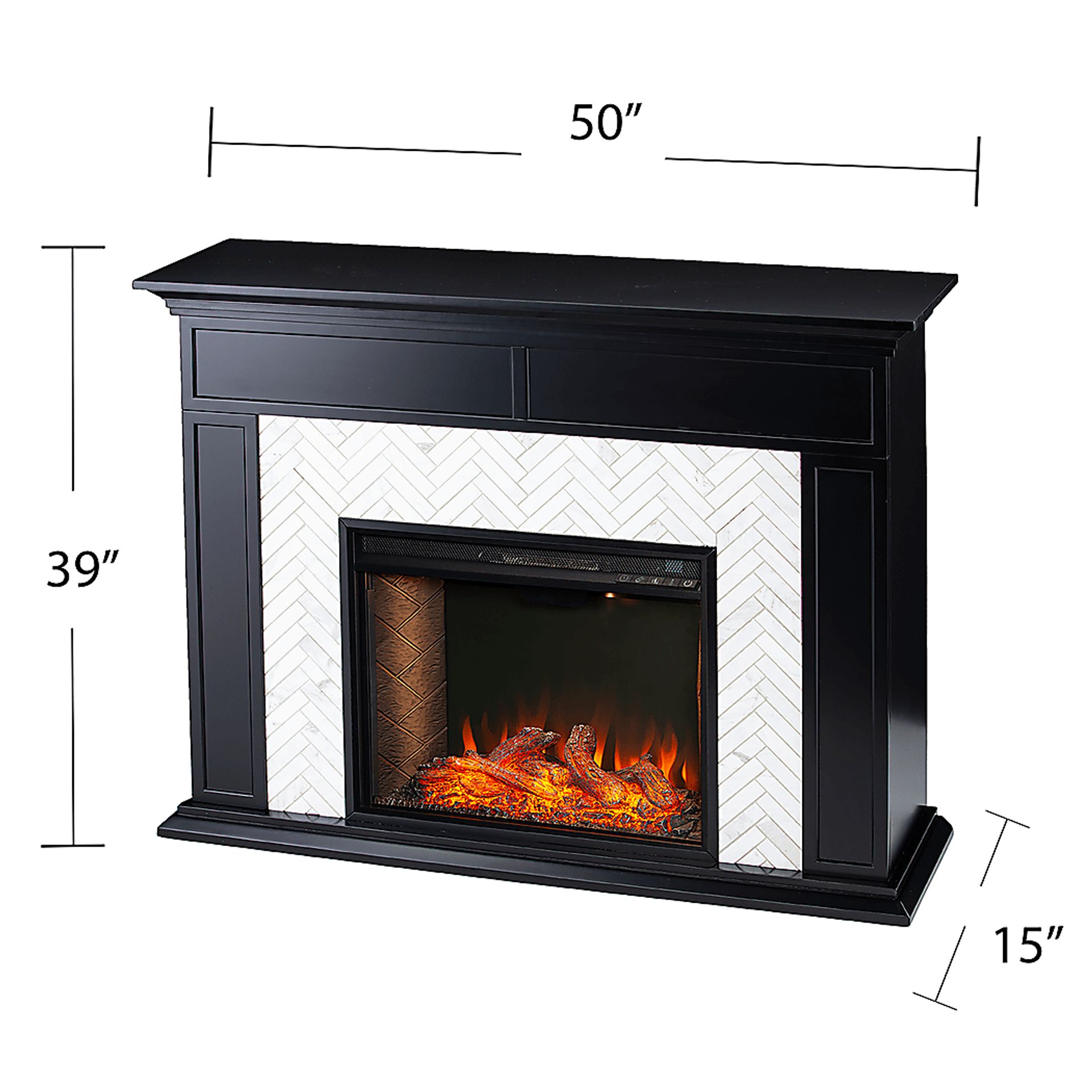 Tronewood III Black 50 in. Console, With Smart Electric Fireplace - Image 8
