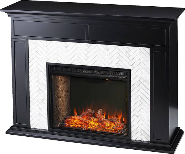 Tronewood III Black 50 in. Console, With Smart Electric Fireplace - Thumbnail - Image 1