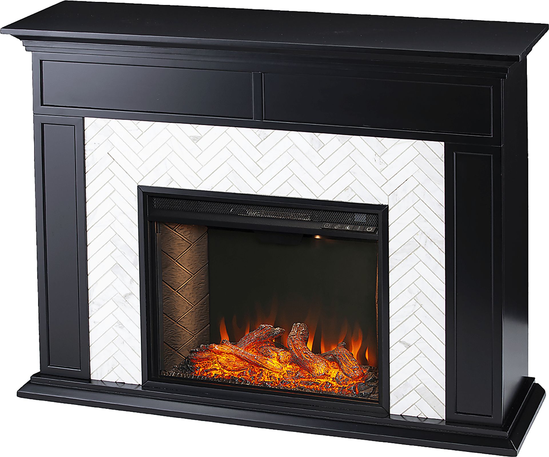 Tronewood III Black 50 in. Console, With Smart Electric Fireplace - Image 1