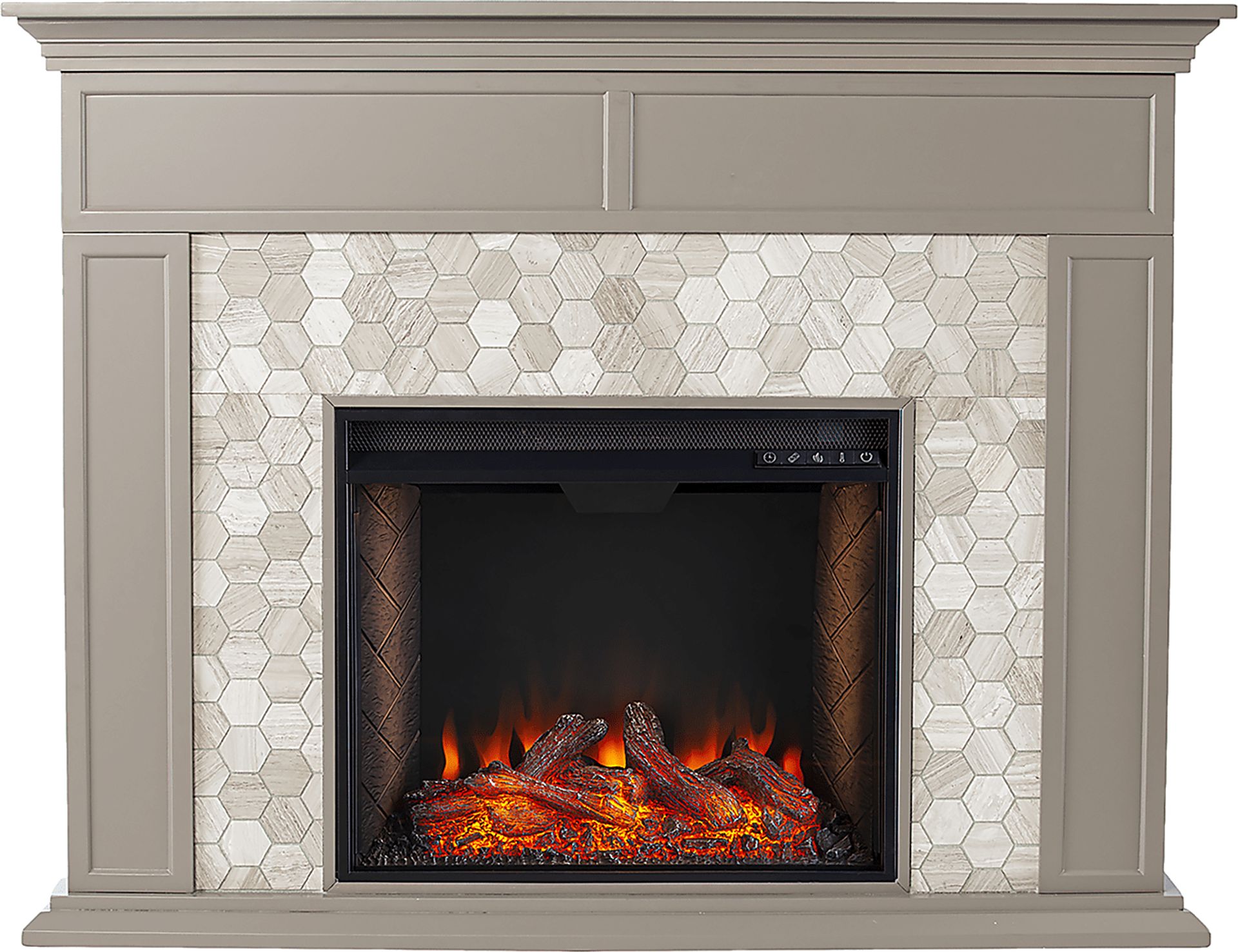 Tronewood III Gray 50 in. Console, With Smart Electric Fireplace - Image 6
