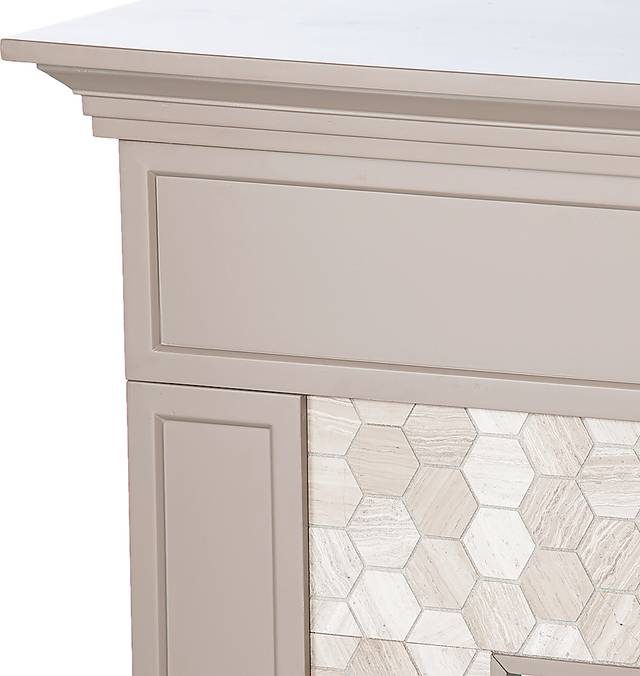 Tronewood III Gray 50 in. Console, With Smart Electric Fireplace - Thumbnail - Image 4