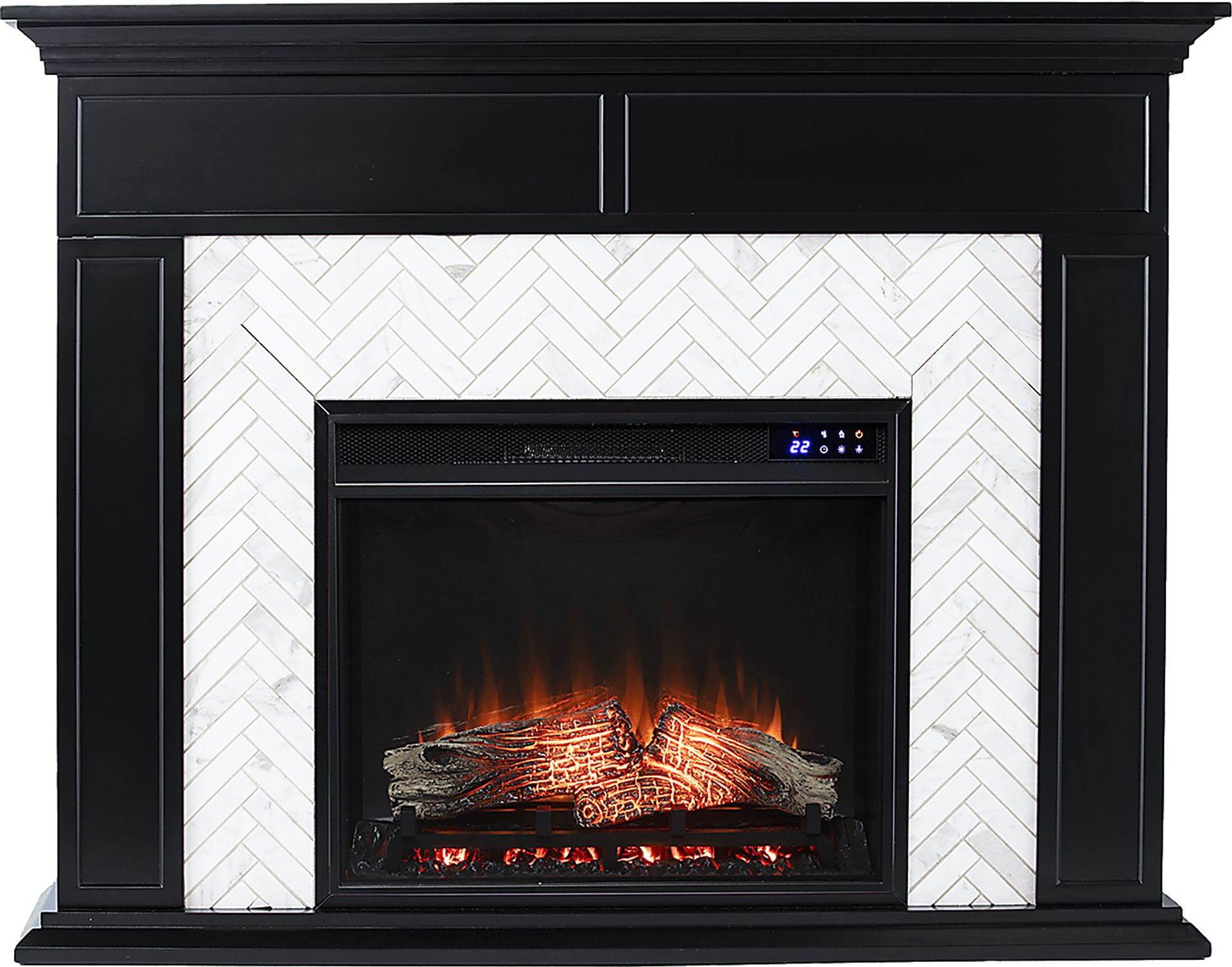 Tronewood IV Black 50 in. Console, With Touch Panel Electric Fireplace - Image 7