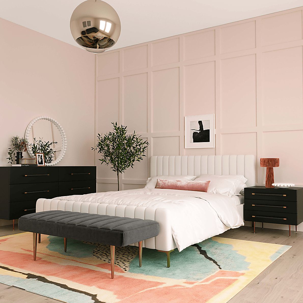 Troperan Black Nightstand