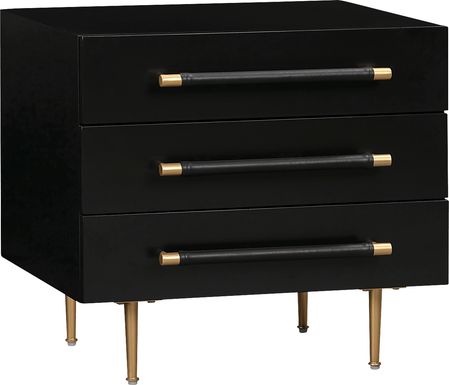 Troperan Black Nightstand