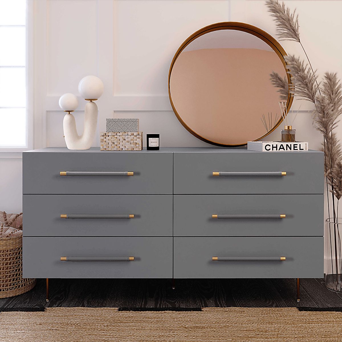 Troperan Gray Dresser | Rooms to Go